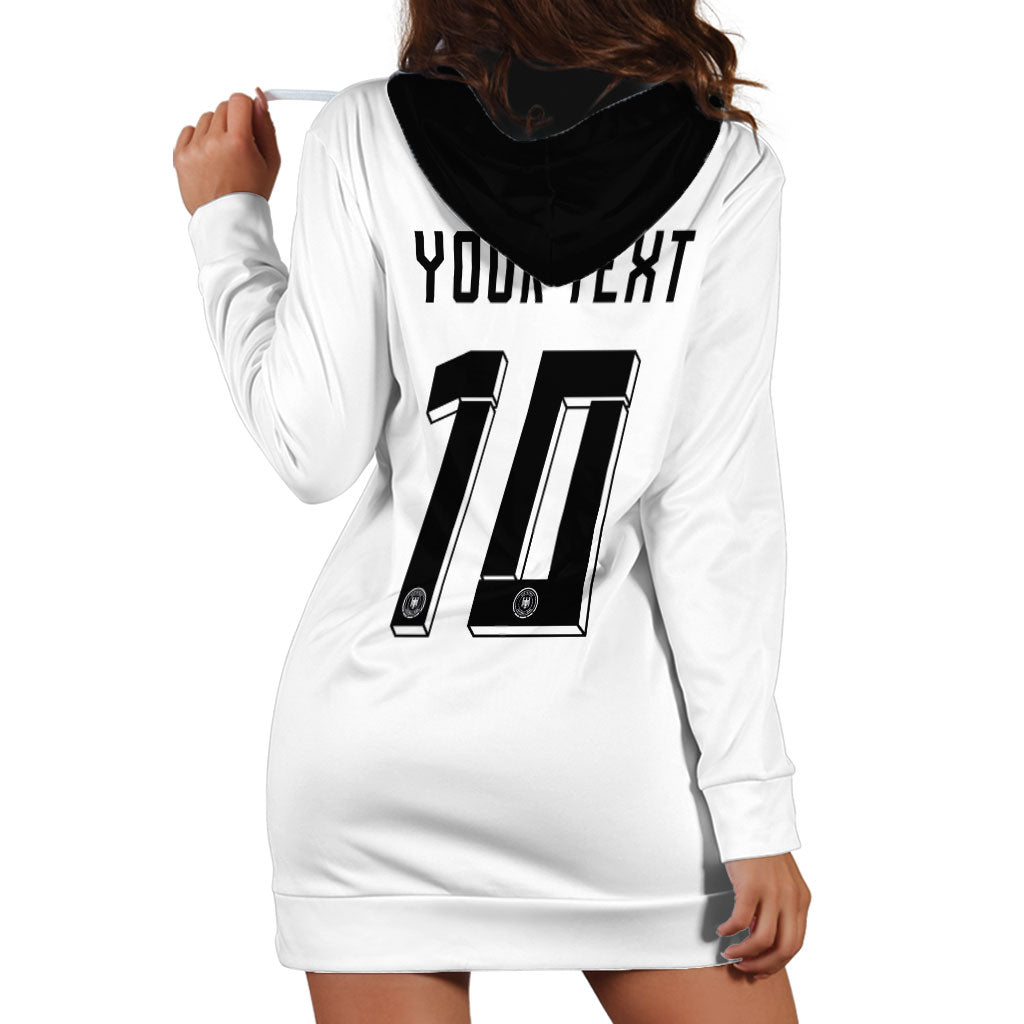 Custom Germany National Football Hoodie Dress Deutschland Eagle Watercolor Splash Geometric Flag Stripe Pattern Art