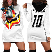 Custom Germany National Football Hoodie Dress Deutschland Eagle Watercolor Splash Geometric Flag Stripe Pattern Art