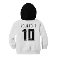 Custom Germany National Football Kid Hoodie Deutschland Eagle Watercolor Splash Geometric Flag Stripe Pattern Art