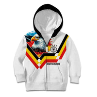 Custom Germany National Football Kid Hoodie Deutschland Eagle Watercolor Splash Geometric Flag Stripe Pattern Art
