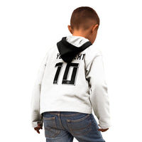 Custom Germany National Football Kid Hoodie Deutschland Eagle Watercolor Splash Geometric Flag Stripe Pattern Art