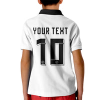 Custom Germany National Football Kid Polo Shirt Deutschland Eagle Watercolor Splash Geometric Flag Stripe Pattern Art