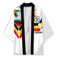 Custom Germany National Football Kimono Deutschland Eagle Watercolor Splash Geometric Flag Stripe Pattern Art