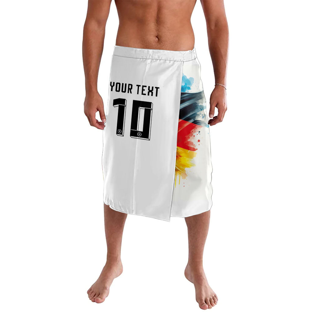 Custom Germany National Football Lavalava Deutschland Eagle Watercolor Splash Geometric Flag Stripe Pattern Art