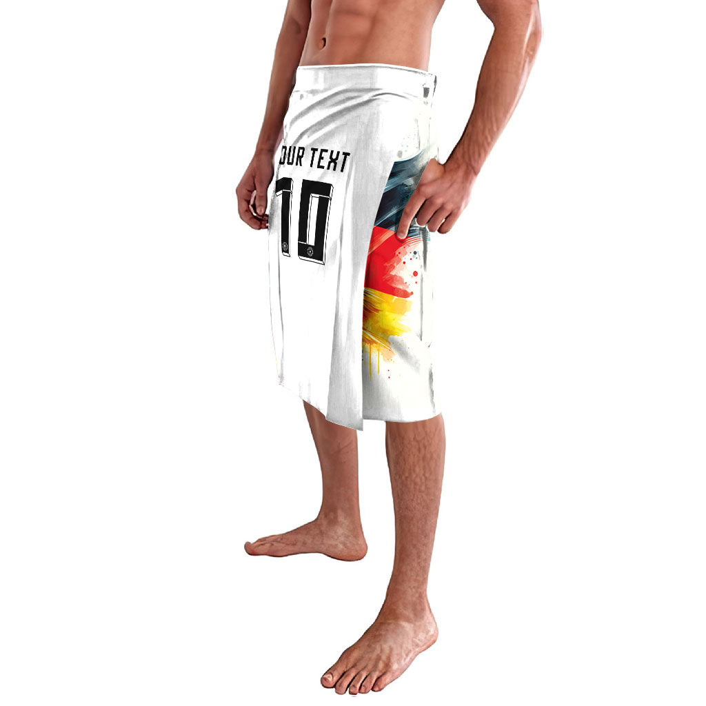 Custom Germany National Football Lavalava Deutschland Eagle Watercolor Splash Geometric Flag Stripe Pattern Art