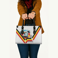 Germany National Football Leather Bag Deutschland Eagle Watercolor Splash Geometric Flag Stripe Pattern Art