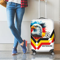 Germany National Football Luggage Cover Deutschland Eagle Watercolor Splash Geometric Flag Stripe Pattern Art