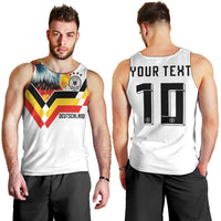 Custom Germany National Football Men Tank Top Deutschland Eagle Watercolor Splash Geometric Flag Stripe Pattern Art