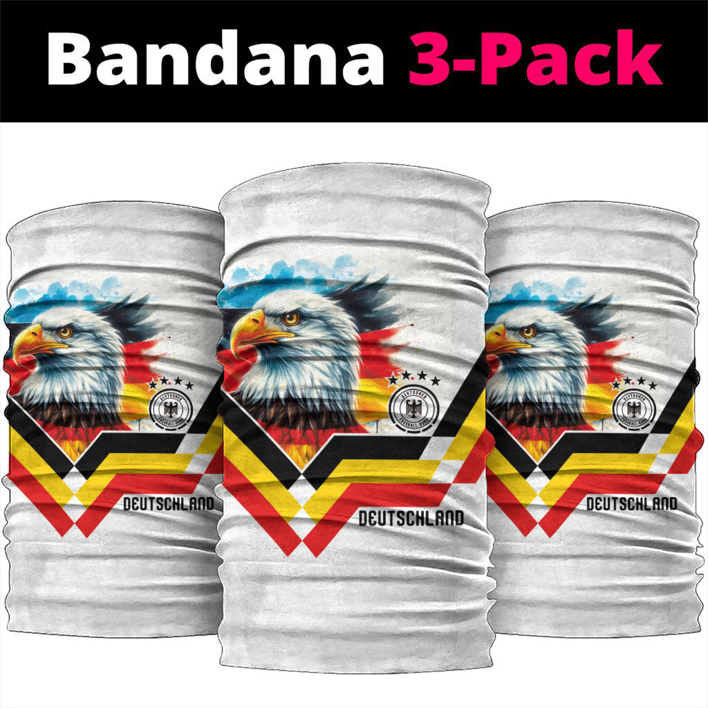 Germany National Football Neck Gaiter Deutschland Eagle Watercolor Splash Geometric Flag Stripe Pattern Art