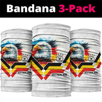 Germany National Football Neck Gaiter Deutschland Eagle Watercolor Splash Geometric Flag Stripe Pattern Art