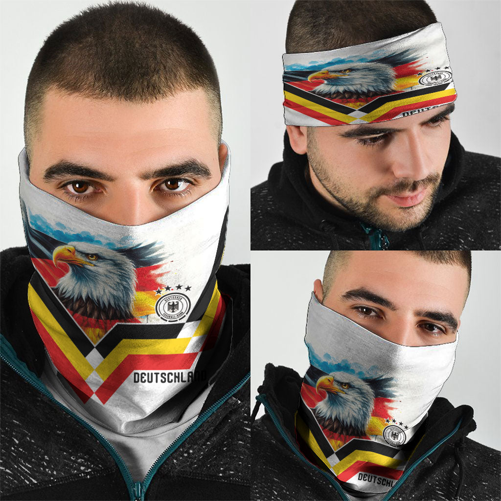 Germany National Football Neck Gaiter Deutschland Eagle Watercolor Splash Geometric Flag Stripe Pattern Art