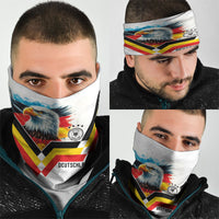 Germany National Football Neck Gaiter Deutschland Eagle Watercolor Splash Geometric Flag Stripe Pattern Art