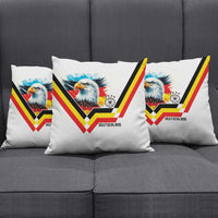 Germany National Football Pillow Cover Deutschland Eagle Watercolor Splash Geometric Flag Stripe Pattern Art