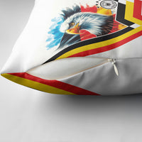 Germany National Football Pillow Cover Deutschland Eagle Watercolor Splash Geometric Flag Stripe Pattern Art