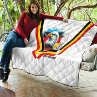 Germany National Football Quilt Deutschland Eagle Watercolor Splash Geometric Flag Stripe Pattern Art