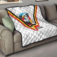 Germany National Football Quilt Deutschland Eagle Watercolor Splash Geometric Flag Stripe Pattern Art