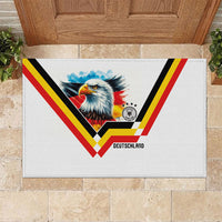 Germany National Football Rubber Doormat Deutschland Eagle Watercolor Splash Geometric Flag Stripe Pattern Art
