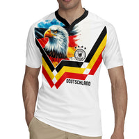 Custom Germany National Football Rugby Jersey Deutschland Eagle Watercolor Splash Geometric Flag Stripe Pattern Art
