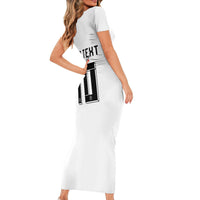 Custom Germany National Football Short Sleeve Bodycon Dress Deutschland Eagle Watercolor Splash Geometric Flag Stripe Pattern Art