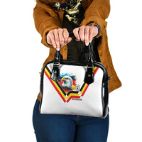 Germany National Football Shoulder Handbag Deutschland Eagle Watercolor Splash Geometric Flag Stripe Pattern Art