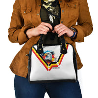 Germany National Football Shoulder Handbag Deutschland Eagle Watercolor Splash Geometric Flag Stripe Pattern Art