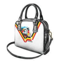 Germany National Football Shoulder Handbag Deutschland Eagle Watercolor Splash Geometric Flag Stripe Pattern Art