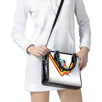 Germany National Football Shoulder Handbag Deutschland Eagle Watercolor Splash Geometric Flag Stripe Pattern Art