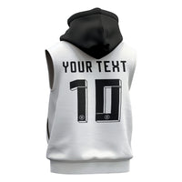 Custom Germany National Football Sleeveless Hoodie Deutschland Eagle Watercolor Splash Geometric Flag Stripe Pattern Art