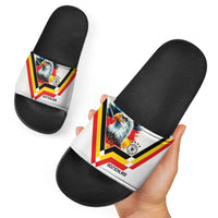 Germany National Football Slide Sandals Deutschland Eagle Watercolor Splash Geometric Flag Stripe Pattern Art