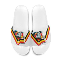 Germany National Football Slide Sandals Deutschland Eagle Watercolor Splash Geometric Flag Stripe Pattern Art