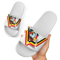 Germany National Football Slide Sandals Deutschland Eagle Watercolor Splash Geometric Flag Stripe Pattern Art