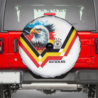 Germany National Football Spare Tire Cover Deutschland Eagle Watercolor Splash Geometric Flag Stripe Pattern Art
