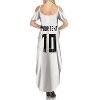 Custom Germany National Football Summer Maxi Dress Deutschland Eagle Watercolor Splash Geometric Flag Stripe Pattern Art