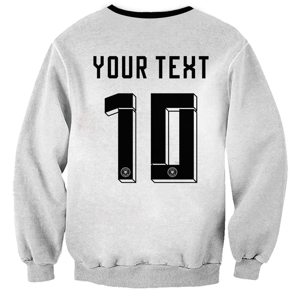 Custom Germany National Football Sweatshirt Deutschland Eagle Watercolor Splash Geometric Flag Stripe Pattern Art