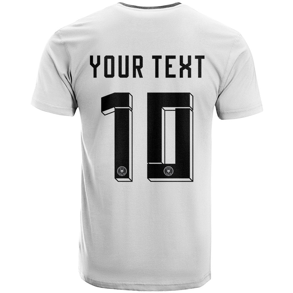 Custom Germany National Football T Shirt Deutschland Eagle Watercolor Splash Geometric Flag Stripe Pattern Art