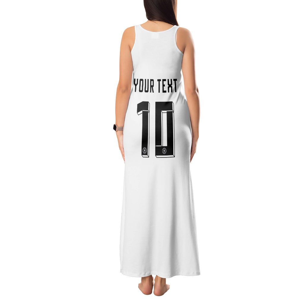 Custom Germany National Football Tank Maxi Dress Deutschland Eagle Watercolor Splash Geometric Flag Stripe Pattern Art