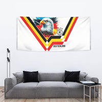 Germany National Football Tapestry Deutschland Eagle Watercolor Splash Geometric Flag Stripe Pattern Art
