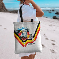 Germany National Football Tote Bag Deutschland Eagle Watercolor Splash Geometric Flag Stripe Pattern Art