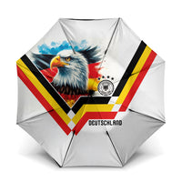 Germany National Football Umbrella Deutschland Eagle Watercolor Splash Geometric Flag Stripe Pattern Art