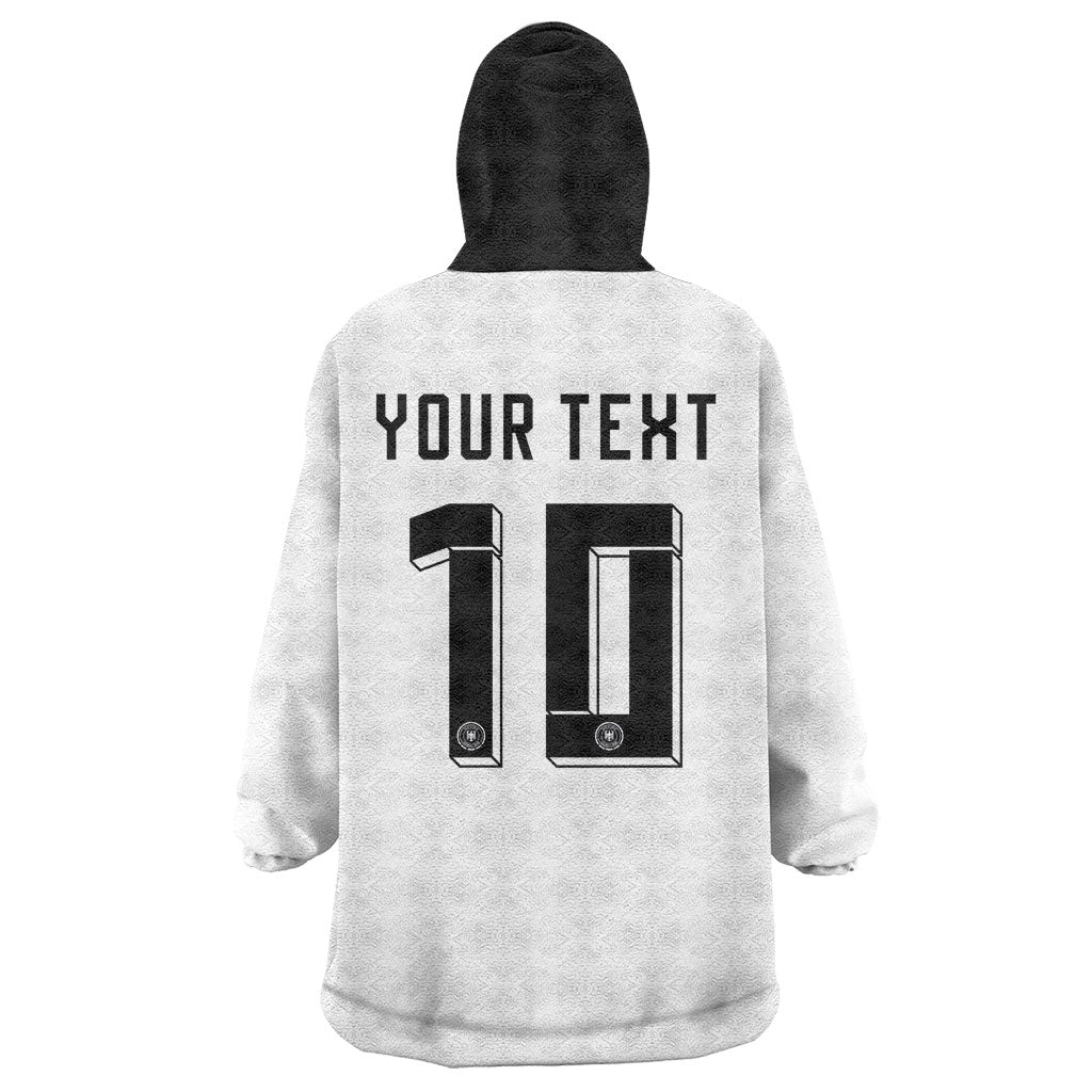 Custom Germany National Football Wearable Blanket Hoodie Deutschland Eagle Watercolor Splash Geometric Flag Stripe Pattern Art