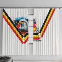 Germany National Football Window Curtain Deutschland Eagle Watercolor Splash Geometric Flag Stripe Pattern Art