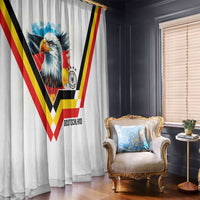 Germany National Football Window Curtain Deutschland Eagle Watercolor Splash Geometric Flag Stripe Pattern Art
