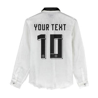 Custom Germany National Football Women Casual Shirt Deutschland Eagle Watercolor Splash Geometric Flag Stripe Pattern Art