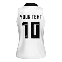 Custom Germany National Football Women Sleeveless Polo Shirt Deutschland Eagle Watercolor Splash Geometric Flag Stripe Pattern Art