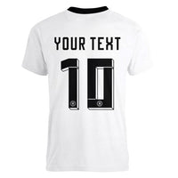 Custom Germany National Football Women V-Neck T-Shirt Deutschland Eagle Watercolor Splash Geometric Flag Stripe Pattern Art