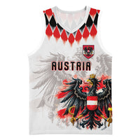 Custom Austria National Football Basketball Jersey Argyle Diamond Pattern with Eagle Watercolor Paint Splash Graphic Art