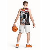 Custom Austria and Germany National Football Basketball Jersey Split Half Diamond Argyle with Eagles Watercolor Paint Splash Art