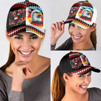 Austria and Germany National Football Classic Cap Split Half Diamond Argyle with Eagles Watercolor Paint Splash Art