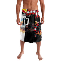 Custom Austria and Germany National Football Lavalava Split Half Diamond Argyle with Eagles Watercolor Paint Splash Art