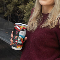 Custom Austria and Germany National Football Tumbler Cup Split Half Diamond Argyle with Eagles Watercolor Paint Splash Art